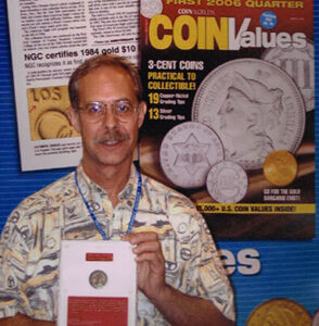 Mark Ferguson holding the Dexter Dollar
